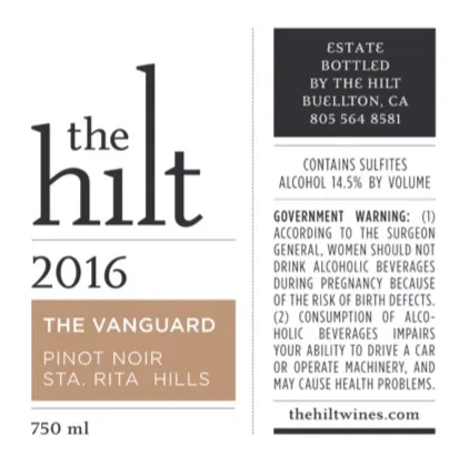 2016 The Hilt The Vanguard PN Back