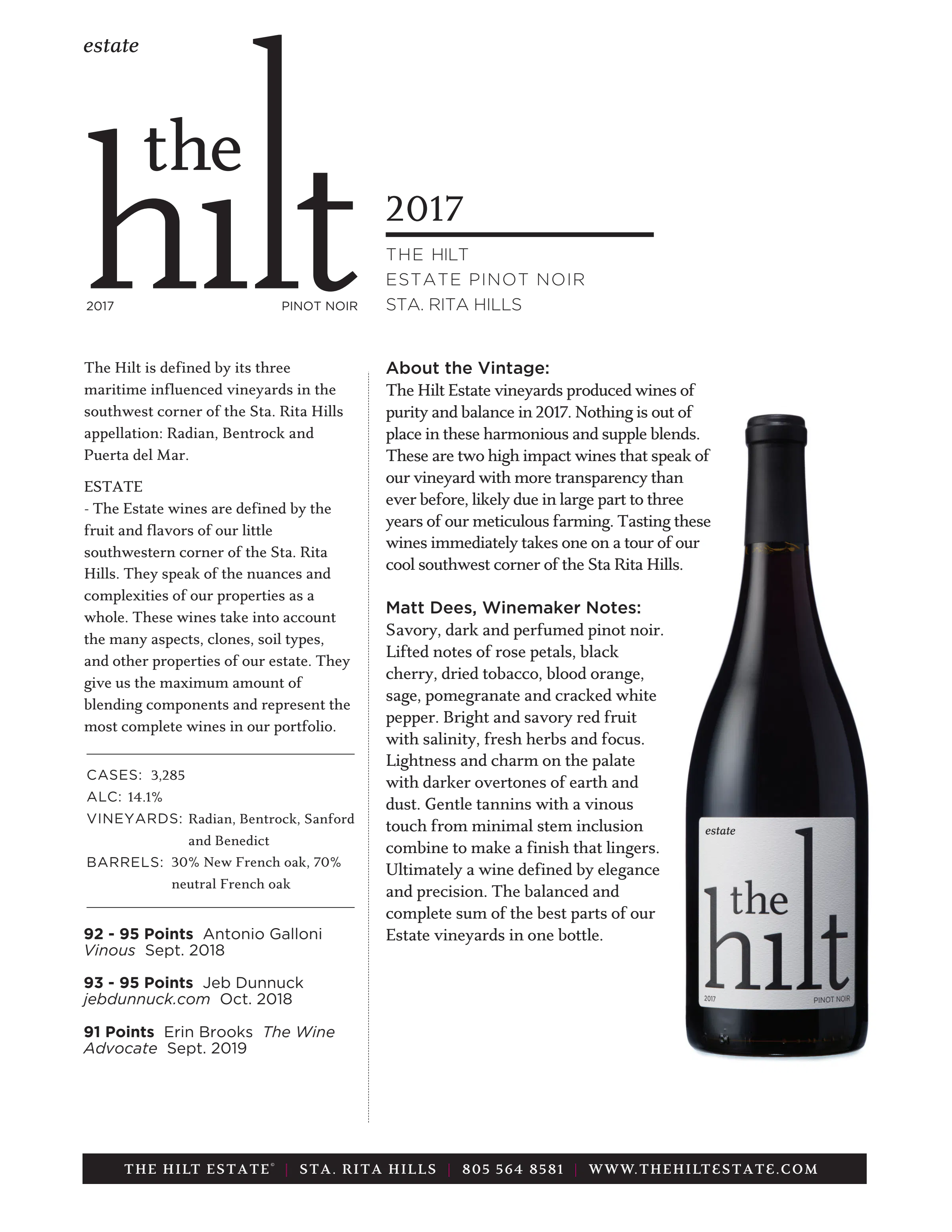 2017 The Hilt estate PN WIS w Btl