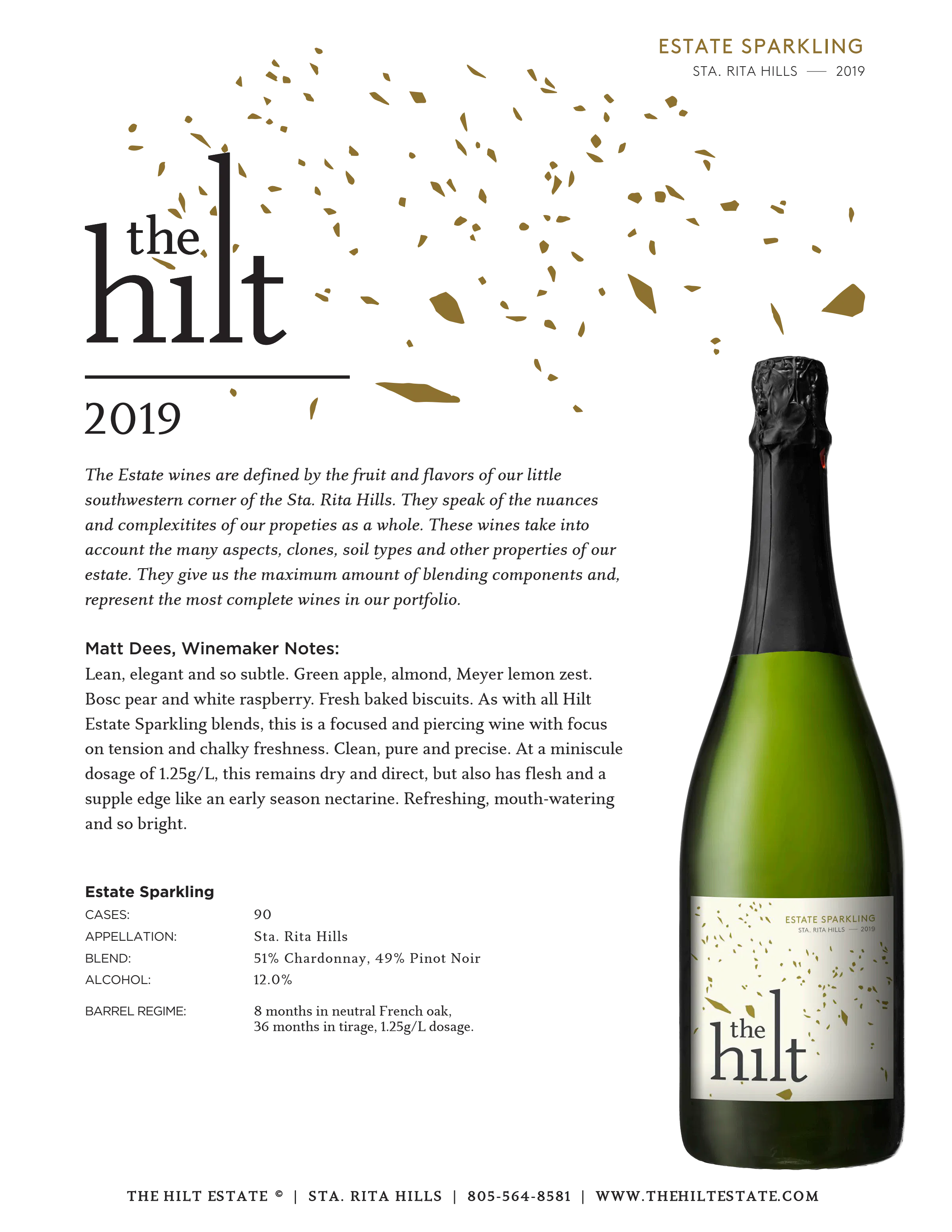 2019 The Hilt Estate Sparkling Tasting Notes with Bottle