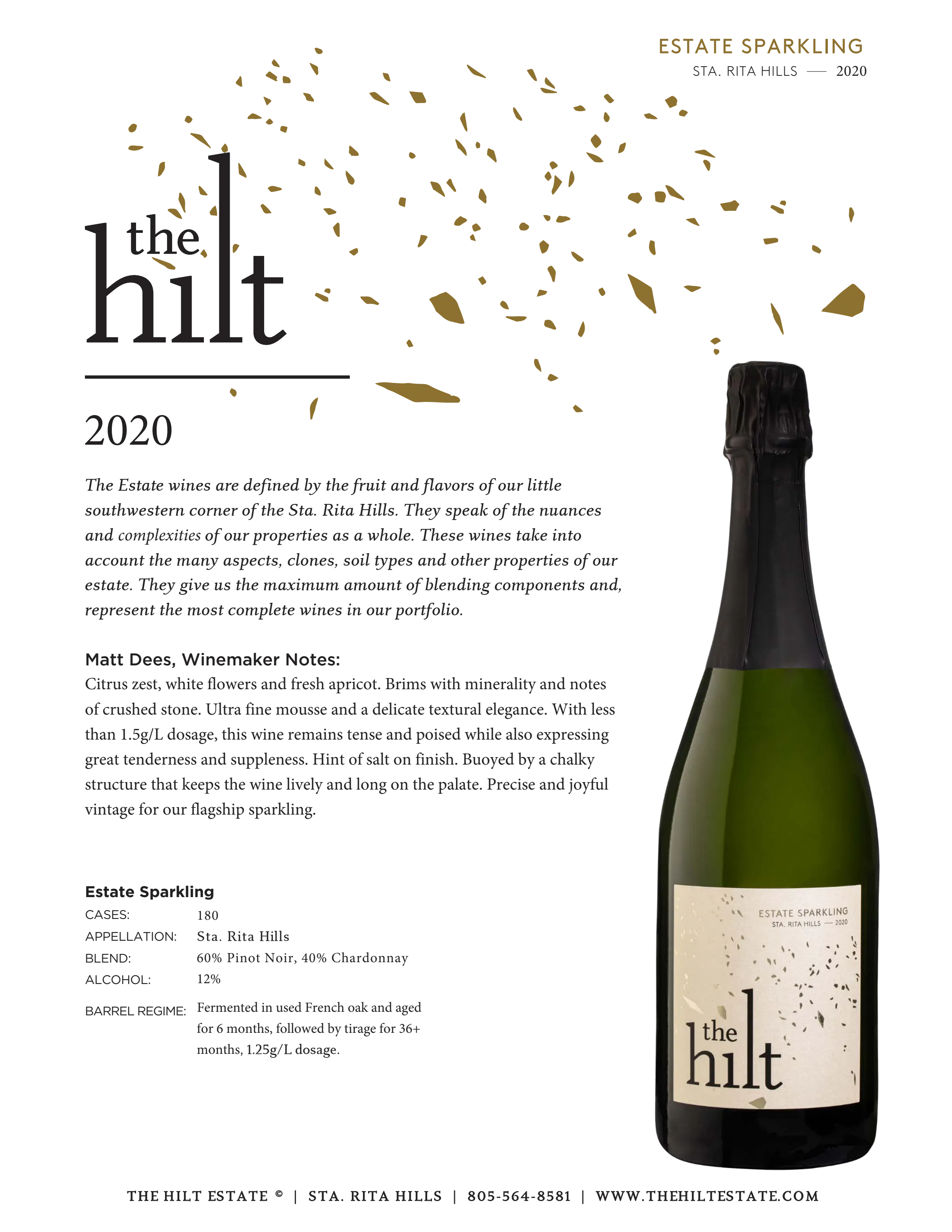 2020 The Hilt Estate Sparkling with Bottle