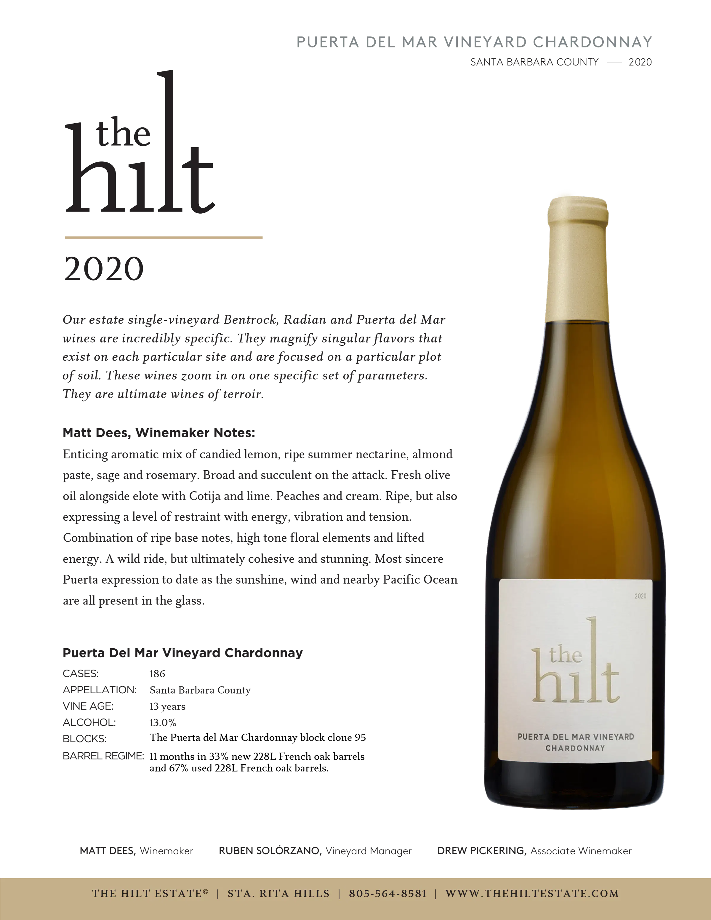 2020 The Hilt PDM CH Tasting Notes w Btlr