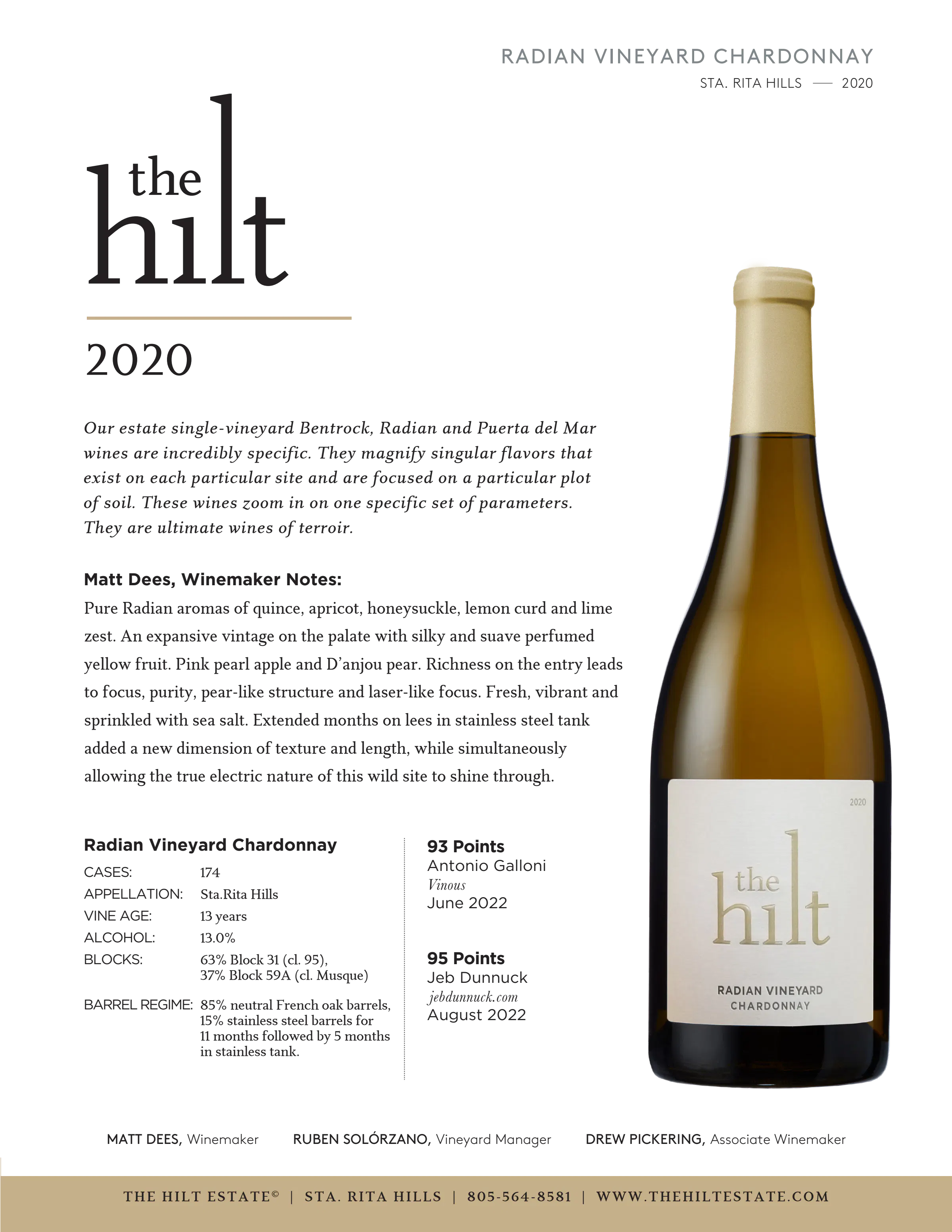 2020 The Hilt Radian CH Tasting Notes w Btlr