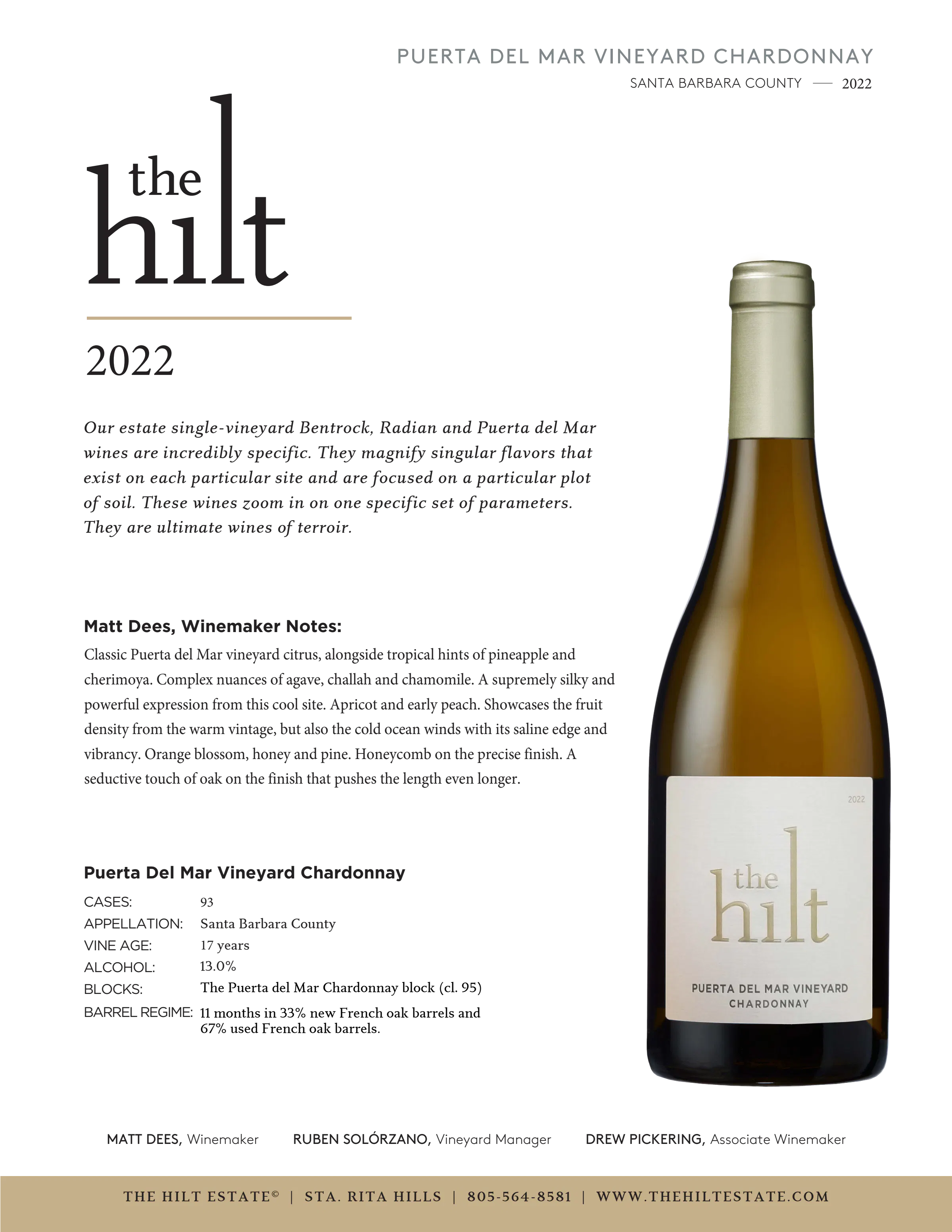 2022 The Hilt PDM Chardonnay