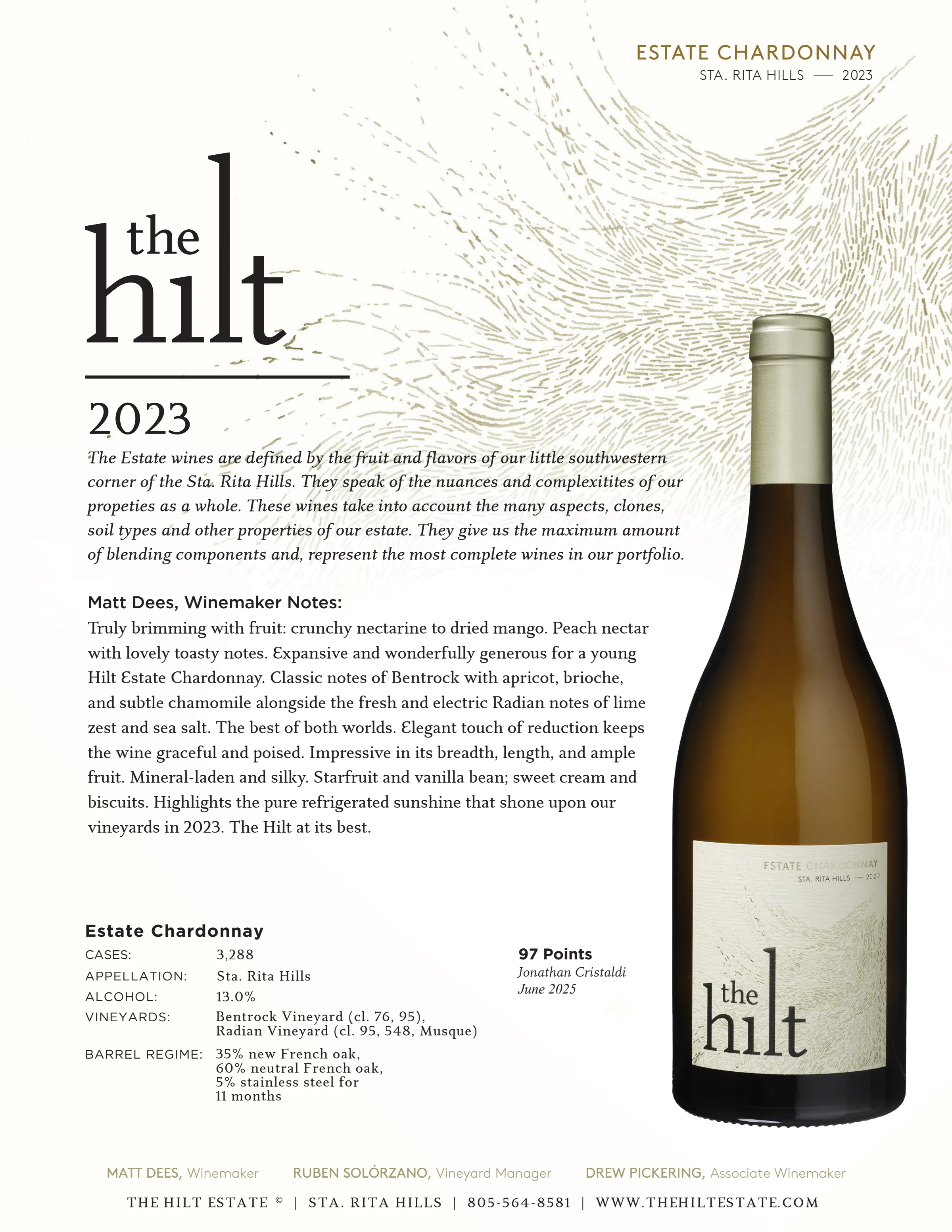 2023 The Hilt Estate Chardonnay Tasting Notes Btl Scores Final
